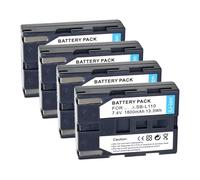 Batterie De Remplacement SB-L110 SB-L110B, Compatible For Samsung, For Caméscope Série SCD SCD20 D21 D29 D323 D325 D590, Li-ion Rechargeable Haute Capacité 7,4 V(5pcs 1800mah)