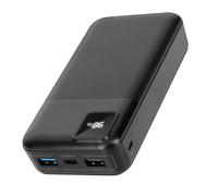 Batterie de Secours 20000 mAh 2x USB et USB-C Voyant LED Noir