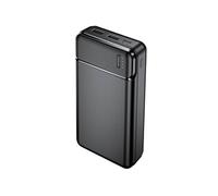 Batterie de Secours 20000mAh 2 Sorties USB 2.4A Compact et Léger Noir