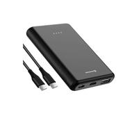 Batterie de secours 5000mAh sortie USB 10W voyant LED compact Noir
