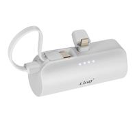 Batterie de Secours 6000mAh Double Connectivité USB C et Lightning LinQ Blanc