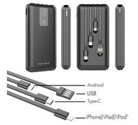 Batterie De Secours Be Mix - 10000 Mah - 4 En 1 - Noire