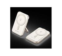 Batterie de secours magnétique sans fil 10000mAh - USB Type-C - Charge rapide 20W - Entrée sans fil 15W - Matériau PC+ABS - Couleur blanche