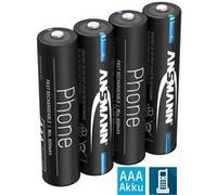 ANSMANN Piles Rechargeables HR03 Phone 800 mAh (Lot de 4) - Piles DECT pour téléphone sans Fil ou babyphone - Accumulateurs à Recharge Rapide et à Faible autodécharge