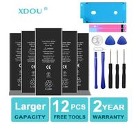 Batterie de téléphone haute capacité pour iPhone, remplacement BatBR 4 4S 7, outils pour iPhone 5S 5 6S 6 7 8 Plus X SE SE2 Poly XS 11 12 13 Mini Pro Max Pour iPhone 13 Pro