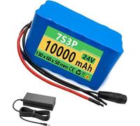 Batterie de vélo électrique 24 Volts 10AH, 7S3P Batterie Lithium-ION pour vélo électrique Batterie Li-ION avec Chargeur pour Moteur de cyclomoteur 500W [Classe énergétique A] 24V10AH,T