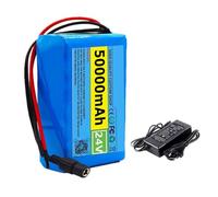 Batterie De Vélo Électrique 24V 50Ah Batterie Ebike Batterie Rechargeable 6S2P Haute Puissance Batteries avec Chargeur pour 150W 250W 350W 500W Moteur 24V 50Ah,Bullet+SM