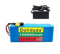 Batterie De Vélo Électrique 36 V 100 Ah, Batterie Li-ION 10S4P avec Chargeur 42 V, pour Draisiennes, Vélos Électriques Et Scooters T