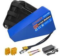 Batterie de vélo électrique 36 V 48 V 52 V 20 Ah 25 Ah 30 Ah au lithium triangulaire pour E-Bike avec chargeur BMS 3 A/5 A, pour vélos pliants/DIY 0-2000 W moteur Kit
