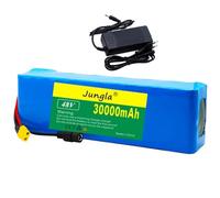 Batterie de vélo électrique 48V Batterie Lithium-ION 30Ah avec Chargeur Boîtier en PVC étanche Haute capacité Convient aux trottinettes et vélos électriques 48V 30Ah,XT60