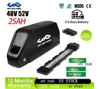 Batterie de vélo électrique 52V 25AH 21700 72V 15AH 52V 48V 20AH Downtube Polly L-G 60V 20AH pour trottinette 1000W 1500W 2000W 48v 25ah Sam-sung