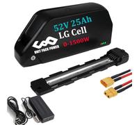 Batterie de vélo électrique 52V 25Ah - Batterie Shark pour kit de Conversion de vélo électrique - Batterie Lithium ION pour Kit Roue Avant Kit Roue arrière Moteur