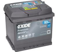 EXIDE Premium EA530 Batterie de Voiture 53Ah 540A
