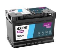 Batterie de voiture EXIDE 72Ah/760A RENAULT CLIO 1.5 dCi 90