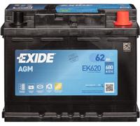 Batterie De Voiture Exide AGM Start & Stop 12V 60 62 Ah Spunto 680A