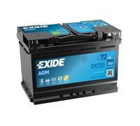 BATTERIE VOITURE EXIDE - EK720 AGM - 12V 72Ah 760A