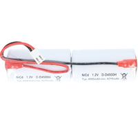 Batterie d'éclairage de secours NiCd 2,4V 4500mAh L1x2 Mono D avec connecteur JST VHR-2