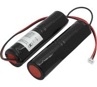 Batterie d'éclairage de secours NiCd 4,8V 1800mAh 2x L1x2 Sub-C avec câble et prise remplace Elubat 275 617