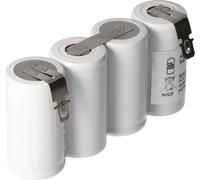 Batterie d'éclairage de secours NiCd 4,8V 1800mAh F1x4 Sub-C avec connexion Faston remplace la batterie 4,8 V