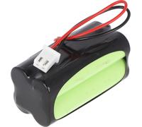 Batterie d'éclairage de secours NiMH 4,8V max. 800mAh F2x2 Micro AAA avec câble de 100mm et prise, remplace Fischer AW-0480-0080-AAA-NM01