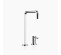 Batterie deux trous Dornbracht META SQUARE avec rosaces individuelles, déchar...