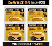 Batterie Dewalt 20V 100% authentique, batterie lithium-ion rechargeable 2AH 6AH, batterie de remplacement pour outil électrique Dewalt DCB200 DCB206 6AH X2 ChargerX1