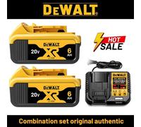 Batterie Dewalt 20V 100% authentique, batterie lithium-ion rechargeable 5AH 6AH, batterie de remplacement pour outil électrique Dewalt DCB200 5AH X2 charger X1