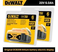 Batterie DEWALT 20V 6000mAh 100% originale pour outils électriques DCB606 DCB609 DCB182 DCB205 DCB206 DCB209, transport aérien EU charger X1