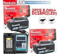 Batterie d'origine 6AH makita BL1860 18V, outils électriques, remplacement Li-ion LXT BL1850 BL1840 pour tournevis 18V avec BMS 18V Makita 6Ahx4