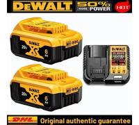 Batterie d'origine DeWALT 20V/60V 6Ah 9Ah MAX FlexVolt pour DCB606 DCB205 DCB206 DCB209 DCB182 Power Too 20V 2PCS 5Ah-Charger