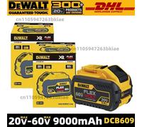 Batterie d'origine DeWALT 20V/60V 6Ah 9Ah MAX FlexVolt pour outil électrique DCB609 DCB606 DCB205 DCB206 DCB209 DCB182 60V 3PCS 9.0Ah-C