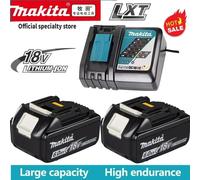 Batterie d'origine Makita 6Ah compatible avec les outils électriques Makita 18V DDF487 DGA404 DTW700 DTD173 DHP487, remplacement de batterie lithium-ion 2A slow Charger
