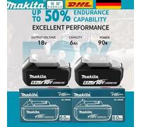 Batterie d'origine Makita BL1860 6Ah pour outils électriques, remplacement Li-ion LXT BL1850 BL1840 pour tournevis 18V avec BMS, batterie 18V 2PCS Makita-6Ah