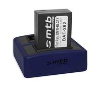 Batterie + Double Chargeur Compact (USB) pour Panasonic DMW-BLC12(E) / Lumix DMC-FZ200, FZ300, FZ1000, FZ2000.. / Sigma DP Quattro/Leica Q (Typ 116) - v. liste (Cable Micro USB Inclus)