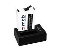 Batterie + Double Chargeur (USB) Compatible avec GoPro Fusion [Compatible avec GoPro ASBBA-001/2710 mAh / 3.85V / Li-ION] - Cable Micro USB Inclus