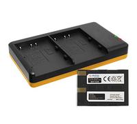 Batterie + Double Chargeur (USB) NP-400, BP-21, D-Li50 pour Konica-Minolta Dimage A1, A2 / Sigma SD1 (Merril) / Pentax K20D... v. liste - Cable Micro USB Inclus