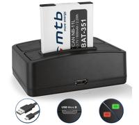 Batterie + Double Chargeur (USB) pour NB-11L NB-11LH / Canon IXUS 125 HS, 127 HS, 130, 132, 133, 135, 137, 140, 145, 147, 150, 155, 160, 165, 170, 175, 180, 185, 190, 240 HS, 245 HS, 265 HS, 275 HS, 2