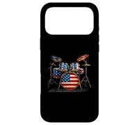 Batterie Drapeau américain 4 Juillet Batteur Patriotique USA Coque pour iPhone 17 Pro Max