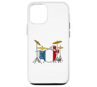 Batterie Drapeau Français, Batteur Musicien Coque pour iPhone 12/12 Pro