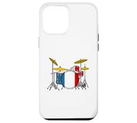 Batterie Drapeau Français, Batteur Musicien Coque pour iPhone 12 Pro Max