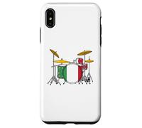 Batterie, drapeau italien, batteur, musicien, Italie Coque pour iPhone XS Max