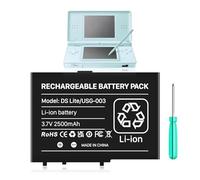 Batterie DSL NDSL, Batterie USG-003, 2500 mAh 3,7 V batterie de remplacement Li-ion rechargeable, Compatible avec Nintendo DS Lite NDS Lite + outil de réparation (ne convient pas pour DSi, DSi XL et