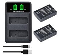 Batterie DuraPro 2Packs 1200mAh EN-EL14 EL14A + Chargeur Double LED pour Nikon EN-EL14 EN-EL14a; P7800 7700 7100 7000 D5600 D5500 D5300 D5200 D5100 Série 3000 D3400 D3300 D3200 D3100 Appareils Photo