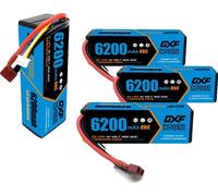 Batterie DXF Lipo, capacité 6200mAh, tension 11,1V, 4PCS3S620080CXT90