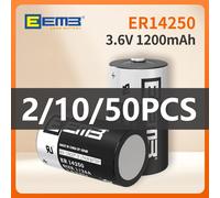 Batterie EEMB ER14250 3.6V 1/2 AA 1200mAh, longue durée de vie, non rechargeable, pour télécommandes de porte de garage, capteurs, bricolage (2/10/50 pièces) 2PCS