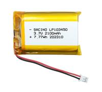 efaso Batterie 103450 3,7 V 2100 mAh PCM JST PH2.0-2P 10x34x50 mm 2 broches