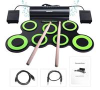 Batterie électronique avec pad de Percussion, portable électronique Roll Up Tambour, Parfait pour les Débutants et les Enfants -PRI