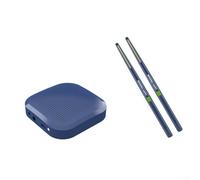 Batterie électronique avec technologie de détecteur de mouvement 3D pour un suivi précis des baguettes et une expérience sonore immersive, design portable et compact (A-Bleu marine)