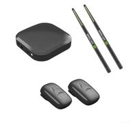 Batterie électronique de poche avec détection de mouvement 3D - pour mini batterie numérique pour enfants, sensation de maille silencieuse, design pliable, noir, 36 x 12 cm (B-noir)