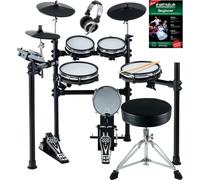 Batterie Electronique E-Drum Mesh Set Module 400 Sons Pads Pedales USB Midi AUX